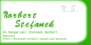norbert stefanek business card